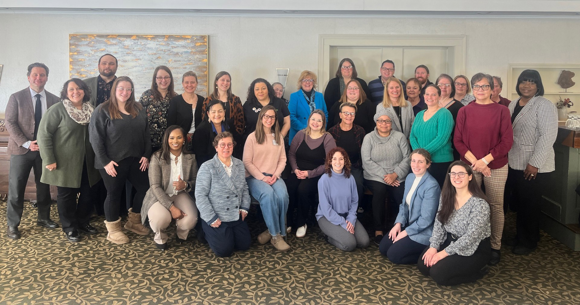 Group photo of advocates for older adult care and safe spaces